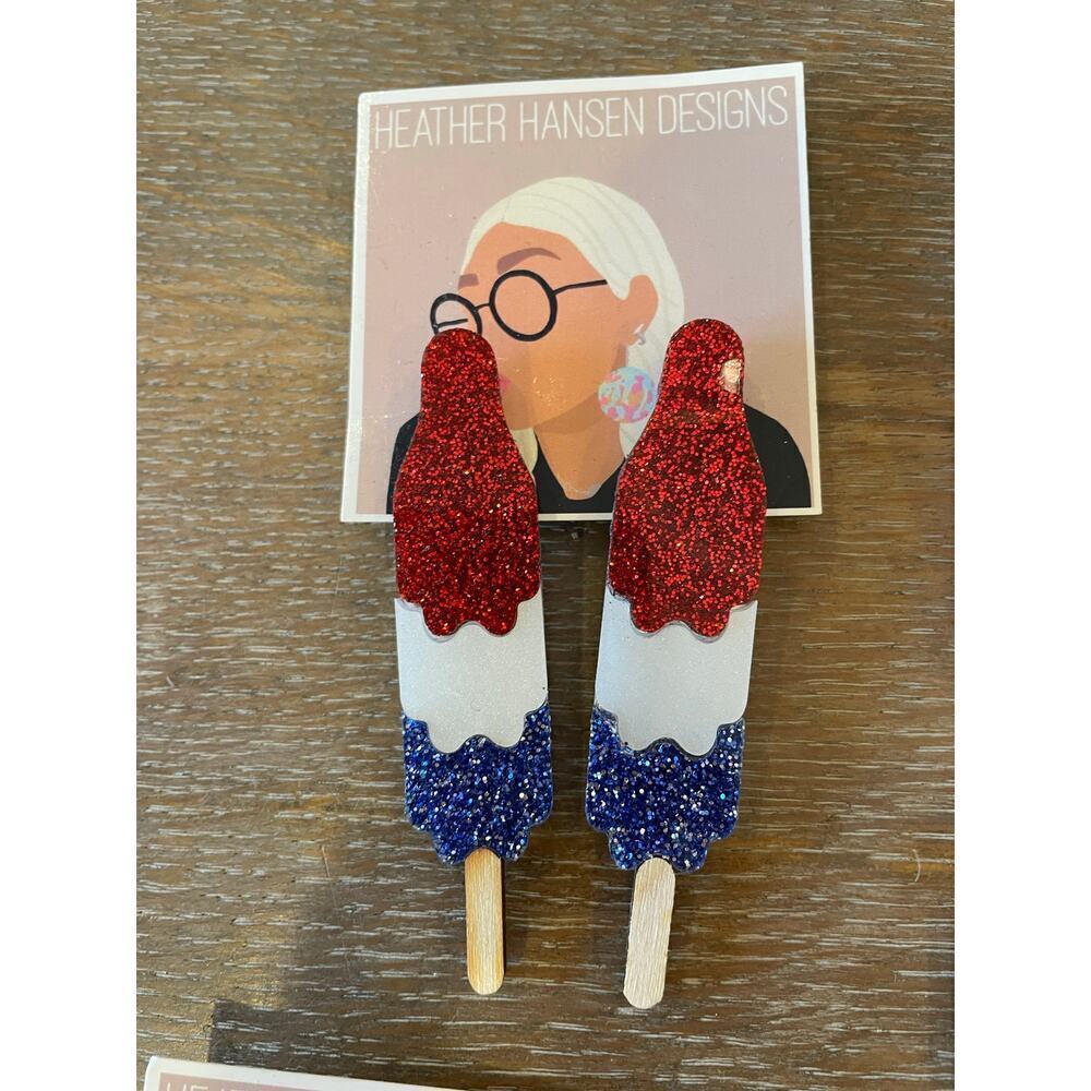 HEATHER HANSON Designs Handmade Lot of 4 pair Earrings NEW - Picture 4 of 5